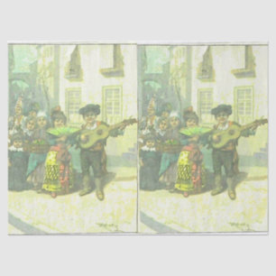 Cute Spanish Motif decoupage and gift wrap Tissue Paper