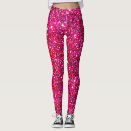 Cute Sparkly Pink Leggings Fashion Trendy Fun