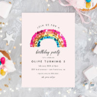 Cute Sparkly Sequin Rainbow Birthday Party