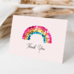 Cute Sparkly Sequin Rainbow Birthday Party Thank You Card<br><div class="desc">Cute Sparkly Sequin Rainbow Birthday Party Thank You card</div>