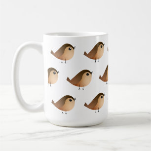 Cute Sparrow Bird Cartoon Coffee Mug