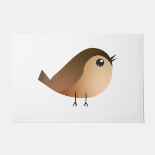 Cute Sparrow Bird Cartoon Doormat