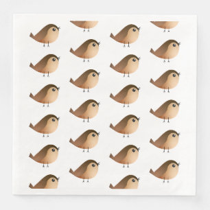 Cute Sparrow Bird Cartoon Napkin