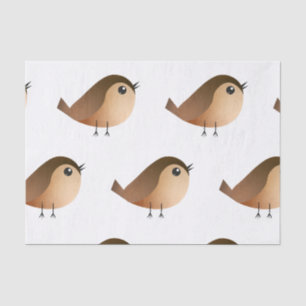 Cute Sparrow Bird Cartoon Tissue Paper