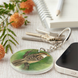 Cute Sparrow Keychain