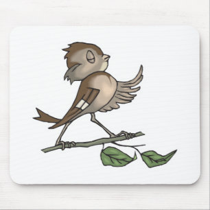 cute sparrow mouse pad