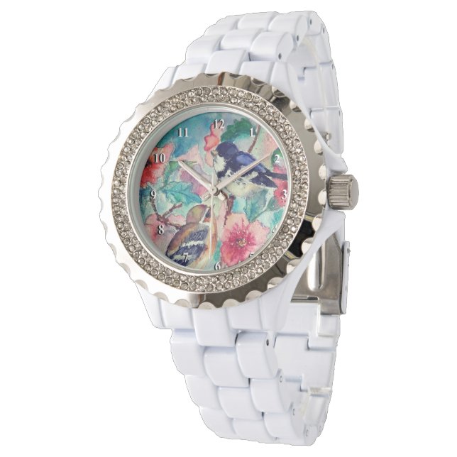 Cute Sparrows Watch (Angled)