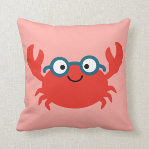 Cute Specky Crab Illustration Cushion