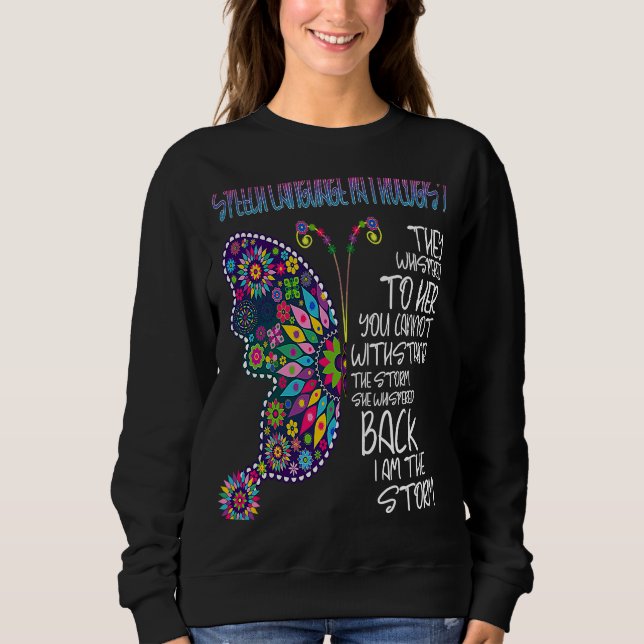 Cute Speech Language Pathology Butterfly SLP Hippi Sweatshirt (Front)