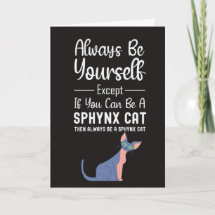 Cute Sphynx Cat Cards Animal Pet Funny Kitten