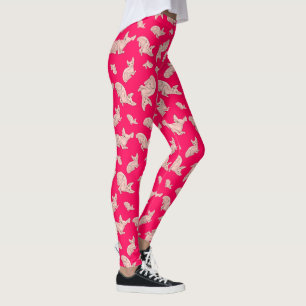 Cute Sphynx cat, pink Leggings