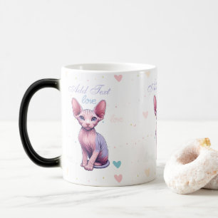 Cute Sphynx Kitty Cat Photo Changing Morphing Magic Mug
