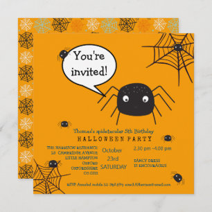 Cute Spider Birthday/Halloween Child's