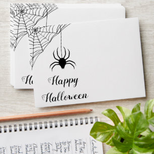 Cute Spider Black And White Halloween Envelope