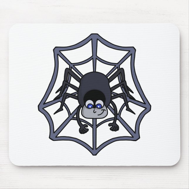 Cute spider in the web mouse pad (Front)