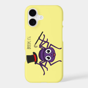 Cute spider in top hat cartoon