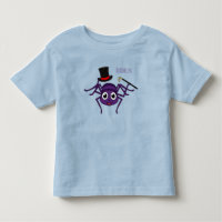 Cute spider in top hat cartoon