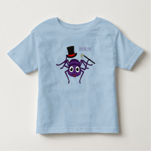 Cute spider in top hat cartoon