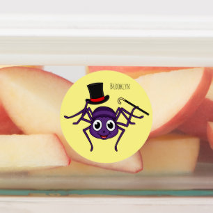Cute spider in top hat cartoon