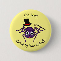 Cute spider in top hat cartoon