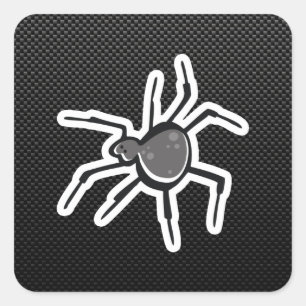 Cute Spider; Sleek Square Sticker