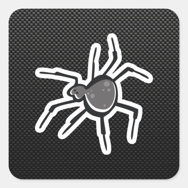 Cute Spider; Sleek Square Sticker (Front)