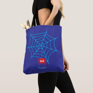 Cute Spider Web Custom Halloween Tote Bag