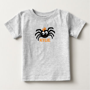 Cute Spider web halloween personalized Baby T-Shirt