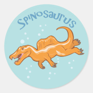 Cute Spinosaurus Classic Round Sticker