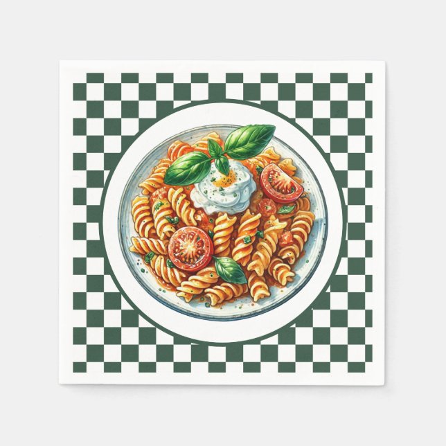 Cute spiral pasta dinner  napkin (Front)