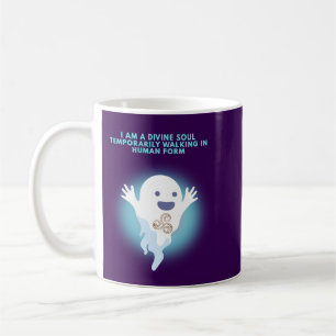 Cute Spiritual Ghost – Divine Soul Quote Coffee Mug