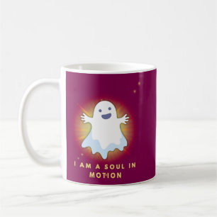 Cute Spiritual Ghost – I AM A SOUL IN MOTION Coffee Mug