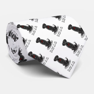 Cute Spoiled Rotten Black Labrador Retriever Dog Tie