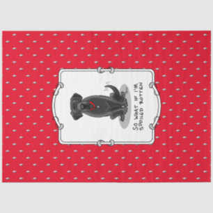 Cute Spoiled Rotten Black Labrador Retriever Dog Tissue Paper