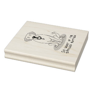 Cute Spoiled Rotten Yellow Labrador Retriever Dog Rubber Stamp