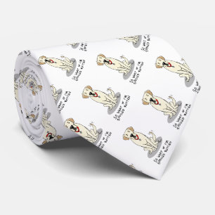Cute Spoiled Rotten Yellow Labrador Retriever Dog Tie