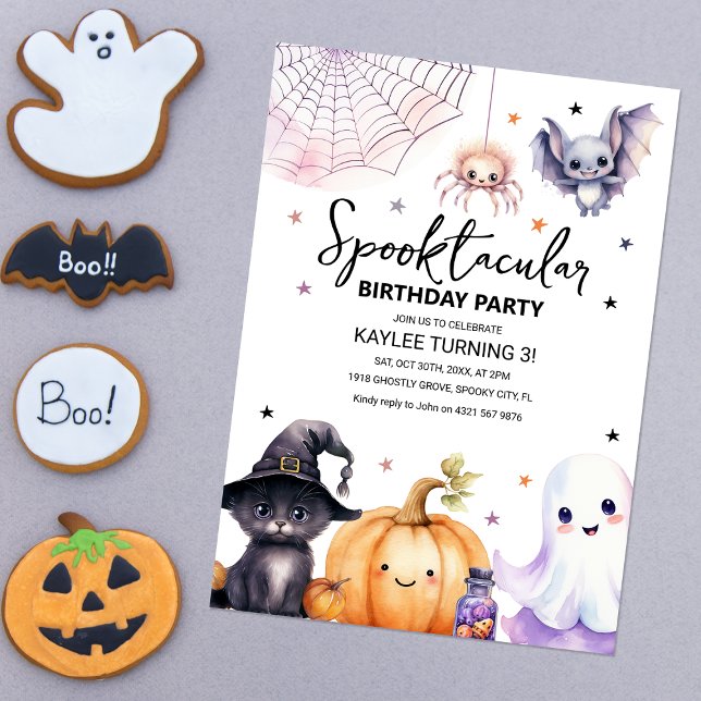 Cute Spooktacular Birthday Party Invitation (Creator Uploaded)