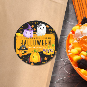Cute Spooktacular Fun Halloween Night  Classic Round Sticker