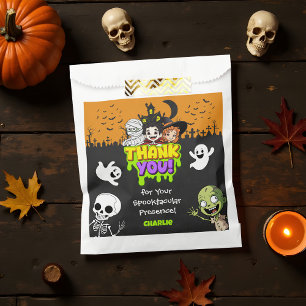 Cute Spooktacular Halloween Monster Birthday Party Favour Bag