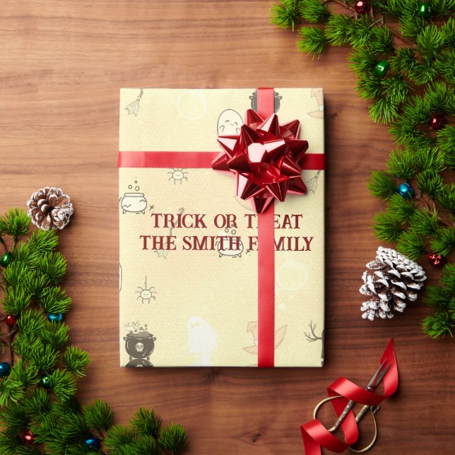 Cute Spooktacular Halloween Party Wrapping Paper (Holiday Gift)