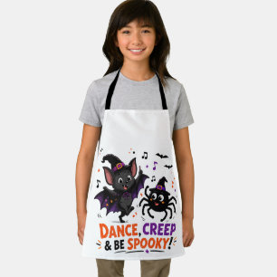 Cute Spooky Bat and Spider Dance Apron