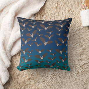Cute Spooky Bat Pattern Cushion