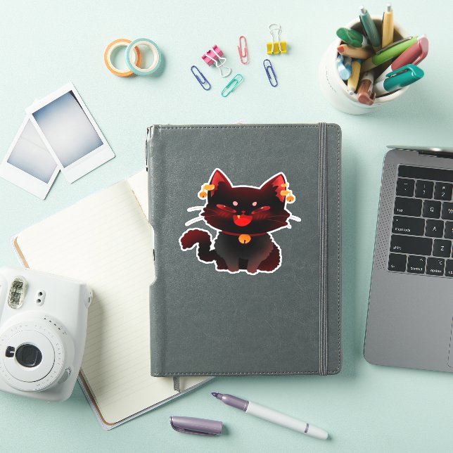 Cute Spooky Black Cat with Bells Classic T-Shirt (iPad Cover)