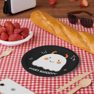 Cute Spooky Boo Demon Ghost Paper Plate