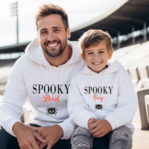 Cute Spooky Dad Family Halloween Spider Hoodie