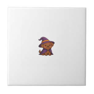 Cute Spooky Dog � Kawaii Halloween Puppy Classic T Ceramic Tile