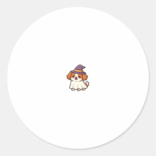 Cute Spooky Dog � Kawaii Halloween Puppy Classic T Classic Round Sticker