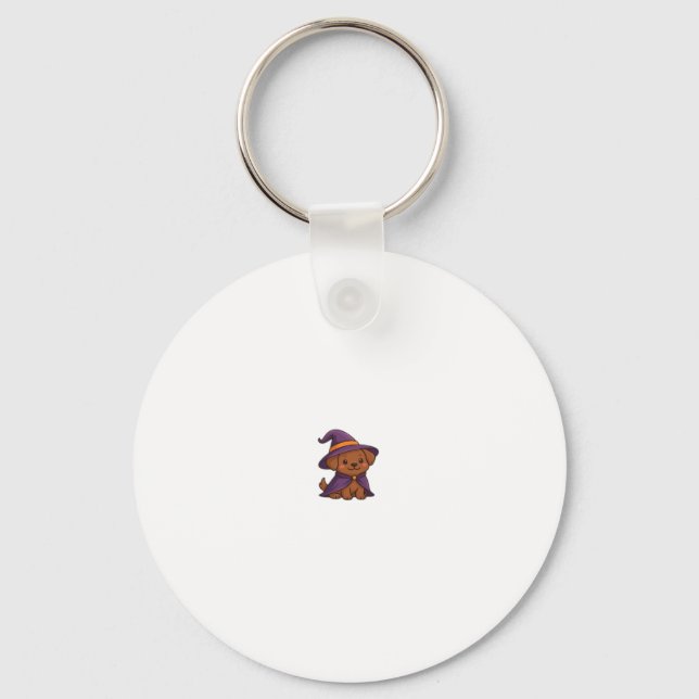 Cute Spooky Dog � Kawaii Halloween Puppy Classic T Key Ring (Front)