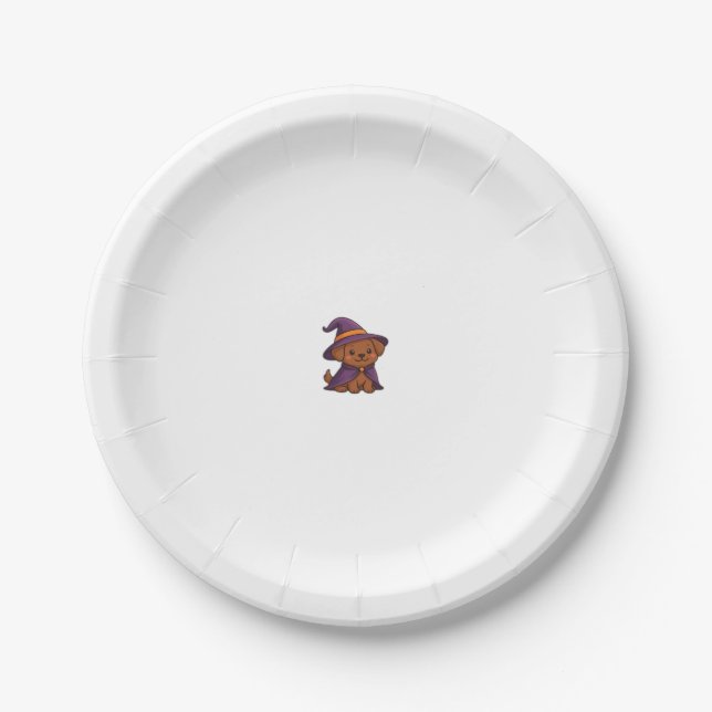 Cute Spooky Dog � Kawaii Halloween Puppy Classic T Paper Plate (Front)