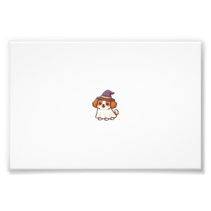 Cute Spooky Dog � Kawaii Halloween Puppy Classic T Photo Print